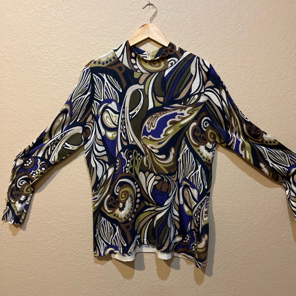 Chico's Multicolor Swirl Pattern Top - image 1